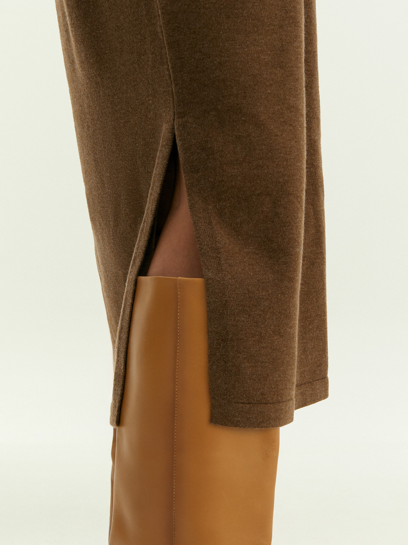 Платье миди из костюмной шерсти